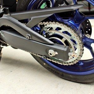 Yamaha YZF R First Ride Review Swingarm