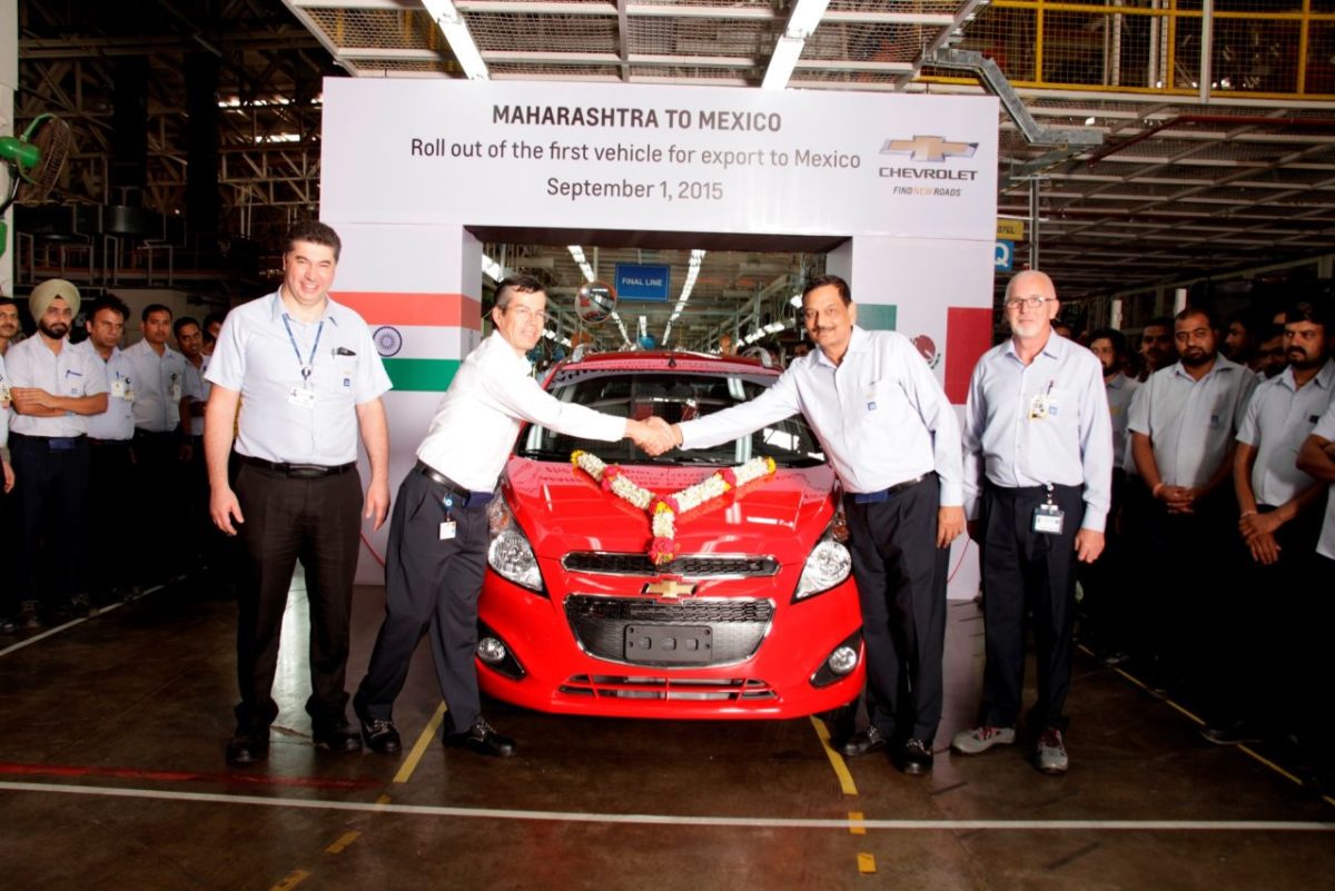 GM India rolls out first vehicle for Mexico