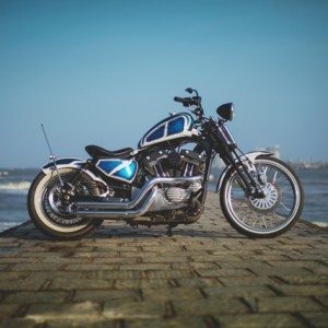 Harley Davidson motorcycle customized by Godspeed Customs