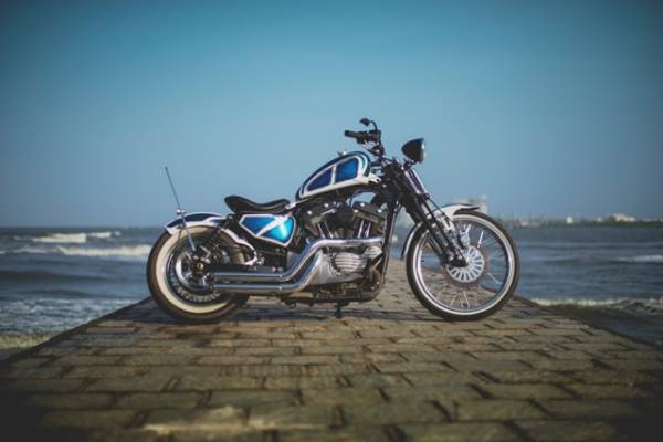 Harley Davidson motorcycle customized by Godspeed Customs