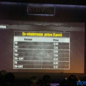 Mahindra TUV launch LIVE updates