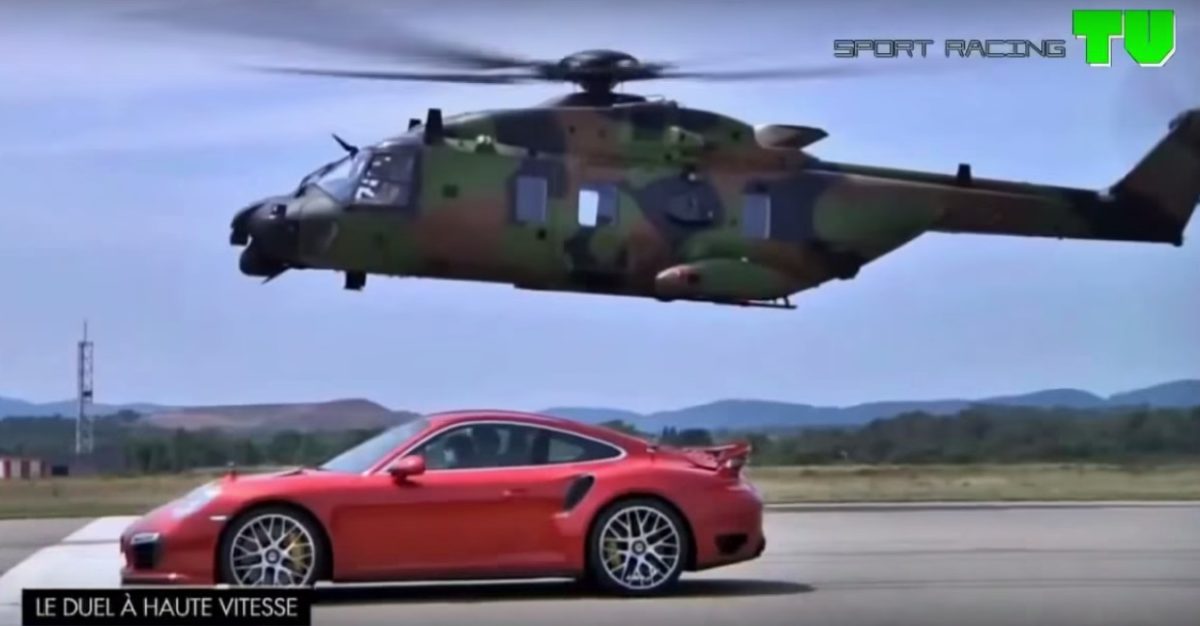 Porsche vs Helicopter