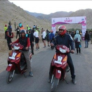 YObykes electric scooters conquer the highest known motorable road Khardung La