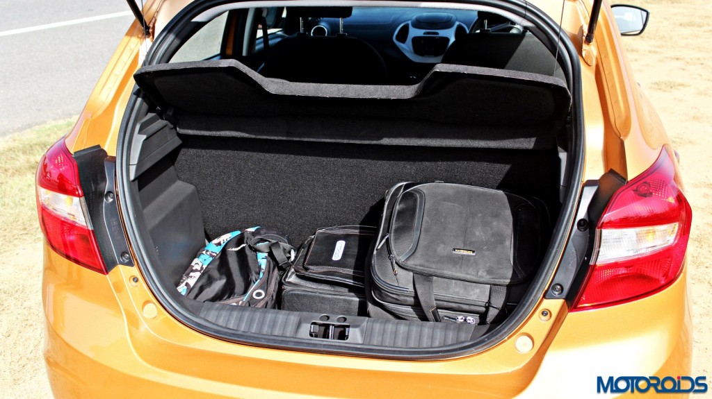 new 2015 Ford Figo boot with luggage