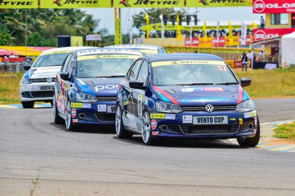 Ishaan Dodhiwala leading the pack in one of the races for Vento Cup
