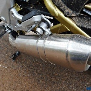 Mahindra Mojo First Ride Review Details Exhaust