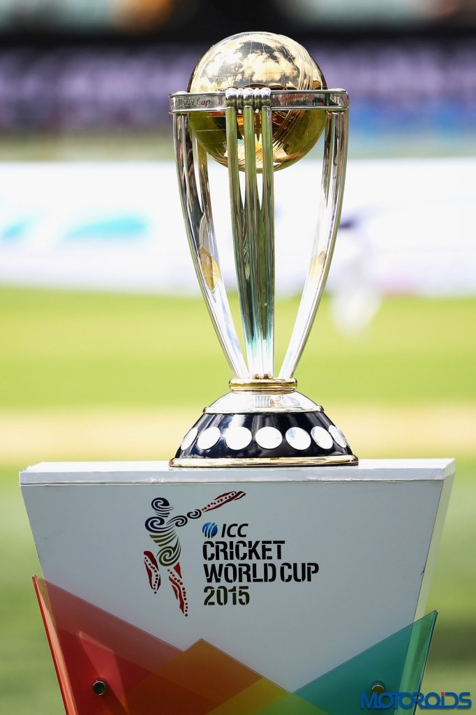 ADELAIDE, AUSTRALIA - MARCH 09: The 2015 ICC Cricket World Cup is pictured prior to the start of play during the 2015 ICC Cricket World Cup match between England and Bangladesh at Adelaide Oval on March 9, 2015 in Adelaide, Australia.  (Photo by Daniel Kalisz-IDI/IDI via Getty Images)
