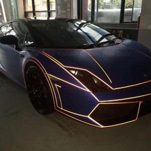 TRON wrapped Lamborghini Gallardo in India