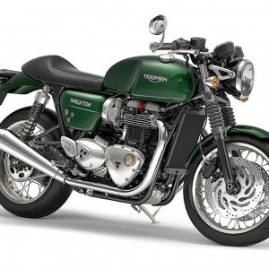 Thruxton Competition Green Front Quarter