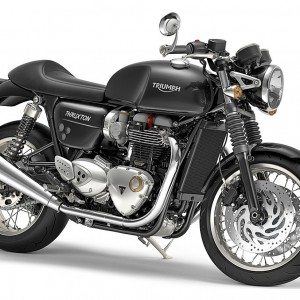 Thruxton Jet Black Front Quarter