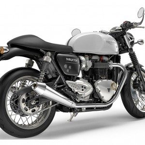 Thruxton Pure White Rear Quarter