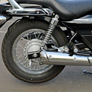 Bajaj Avenger  Cruise Detail Shots Exhaust Rear Wheel Suspension