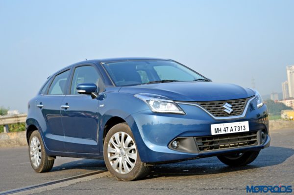 2015 Maruti Suzuki Baleno Front Right three quarter view