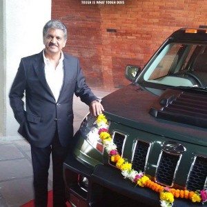 Anand Mahindra with his TUV