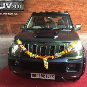 Anand Mahindra with his TUV