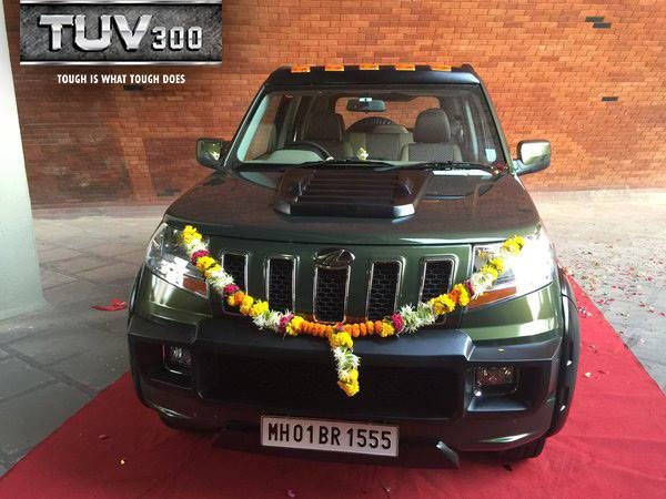 Anand Mahindra with his TUV