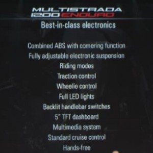 Ducati Multistrada  Enduro electronics