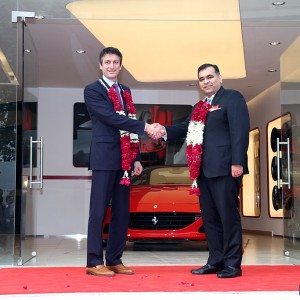 Enrico Galliera Sr VP Commercial Marketing Ferrari SpA withYadur Kapur Director Select Cars Pvt