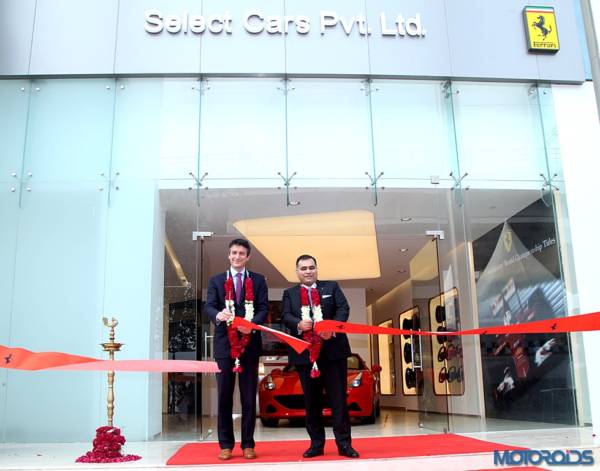 Enrico Galliera Sr VP Commercial Marketing Ferrari SpA withYadur Kapur Director Select Cars Pvt