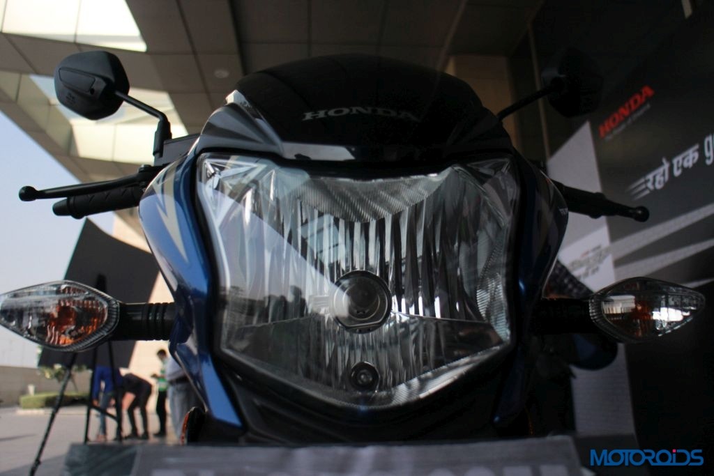 Sharp headlight with carved visor