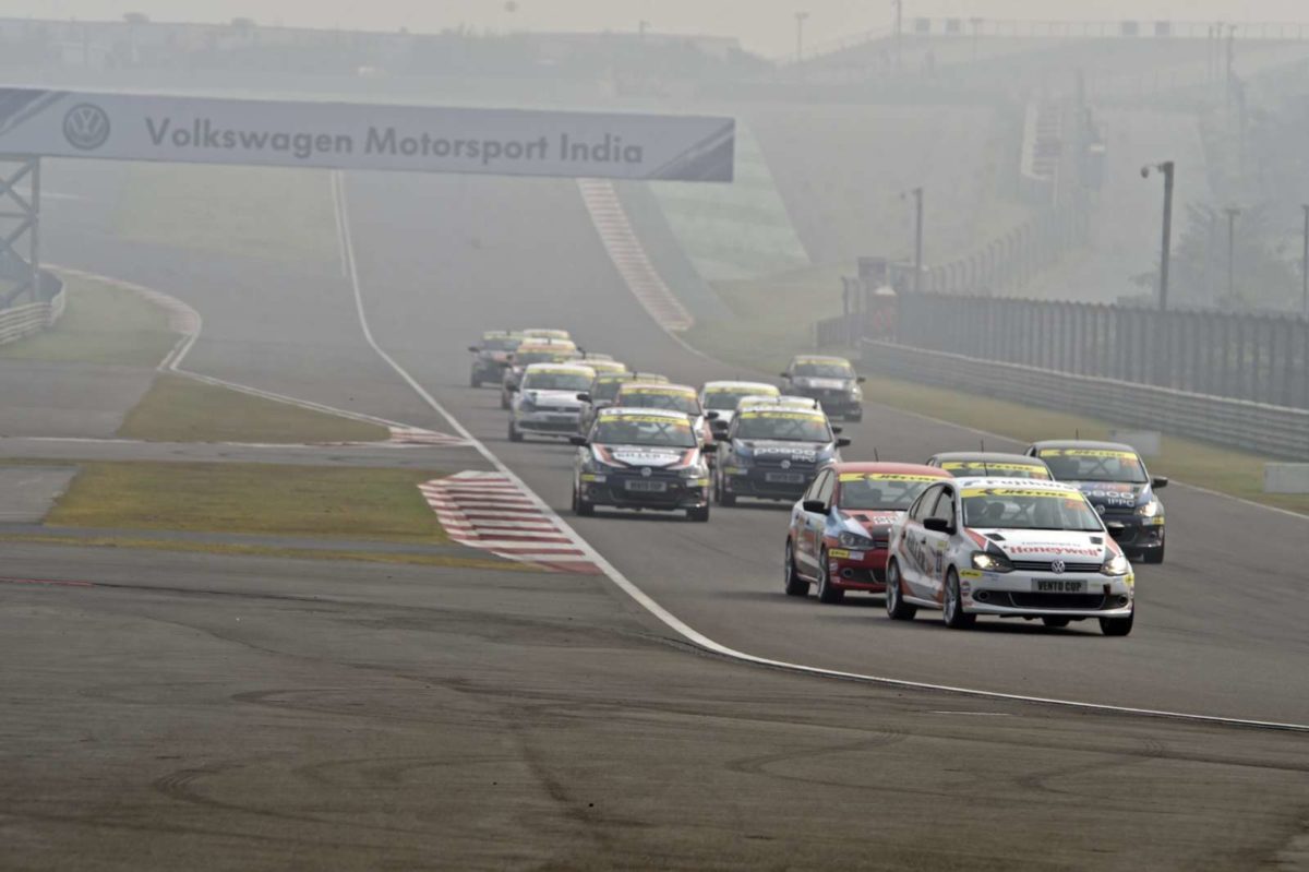Karminder Pal Singh leading the second race of the last weekend of Vento Cup