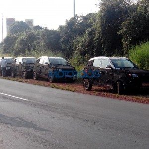 Mahindra XUV S suv spy images