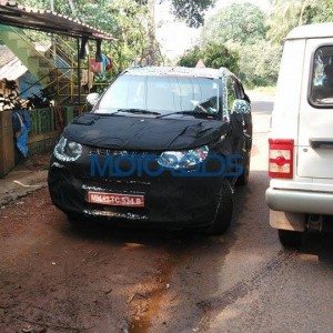 Mahindra XUV S suv spy images