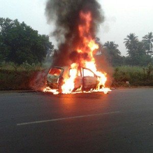Maruti Suzuki Celerio Diesel catches fire