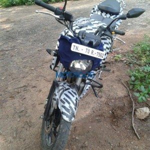 Upcoming TVS Apache  Spied Upclose