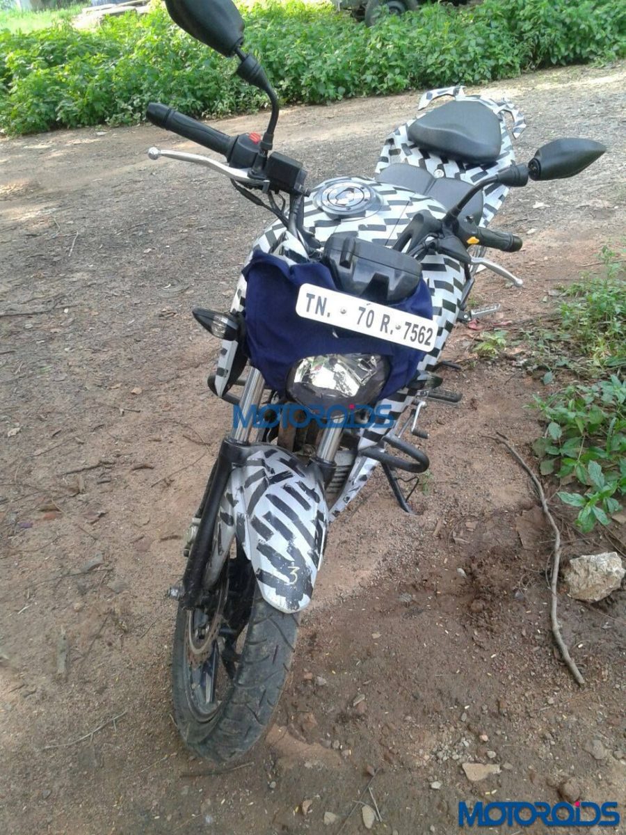 Upcoming TVS Apache  Spied Upclose