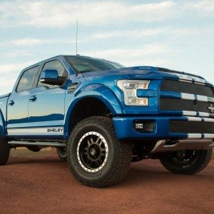 shelby f  sema blue front side profile