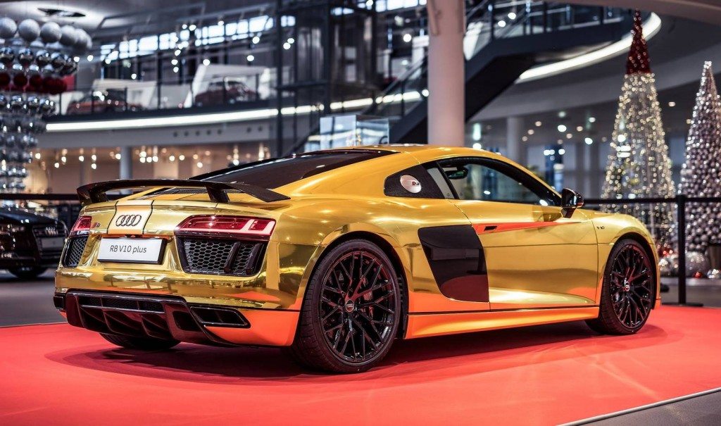 Gold Audi R8 V10 Plus (2)