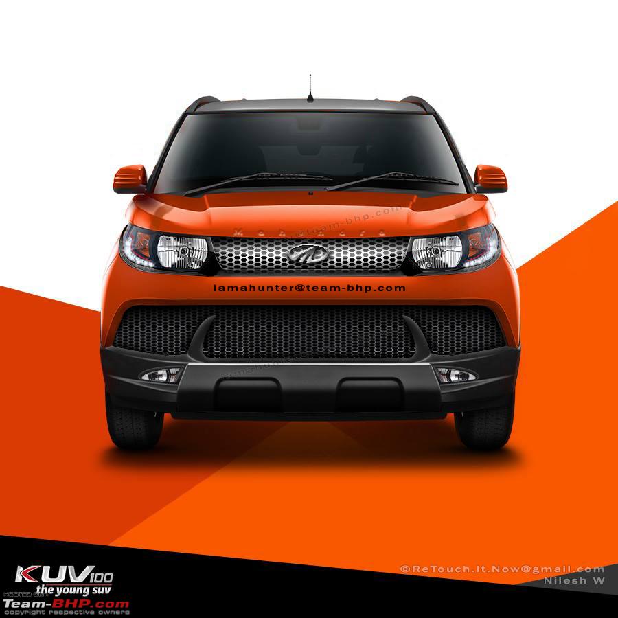 Mahindra-KUV100-re-imagined-with-new-grille-and-bumper