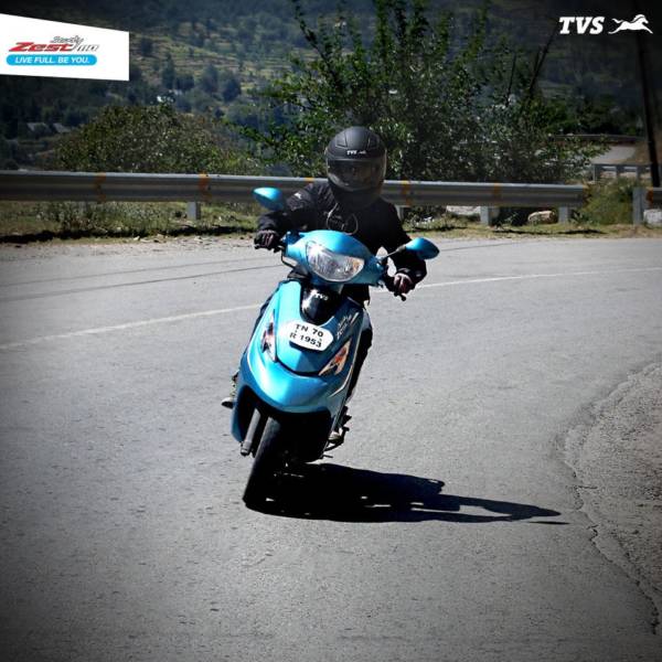 TVS Scooty Zest  to the Himalayas Anam Hashim