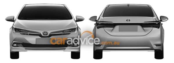 Toyota Altis facelift front and rear