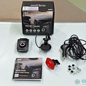 Asus RECO Classic dash cam kit contents