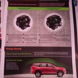 Ford Endeavour engine variants