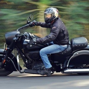 Indian Dark Horse cornering