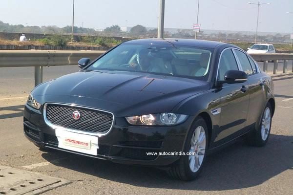 JAguar XE spied in India frontview