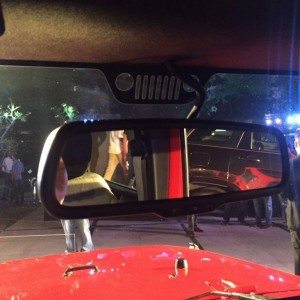 Jeep Grand Wrangler Unlimited rear view mirror