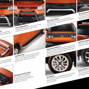 Mahindra KUV  bull bar roof rails