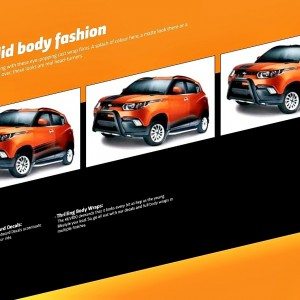 Mahindra KUV body decals