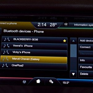 New Ford endeavour central touch screen