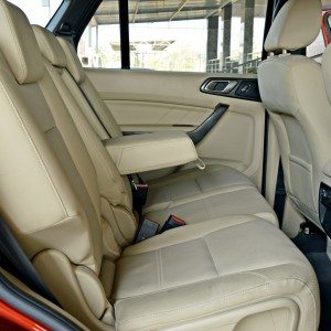 new  Ford Endeavour rear seats