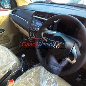 honda amaze facelift steering