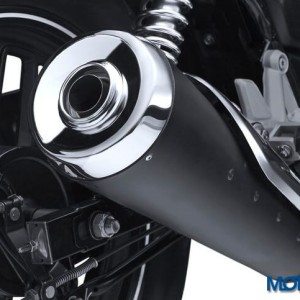 Bajaj V Official Details and Images Exhaust