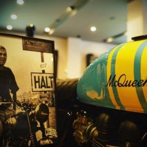 Customized Triumph Bonneville tank