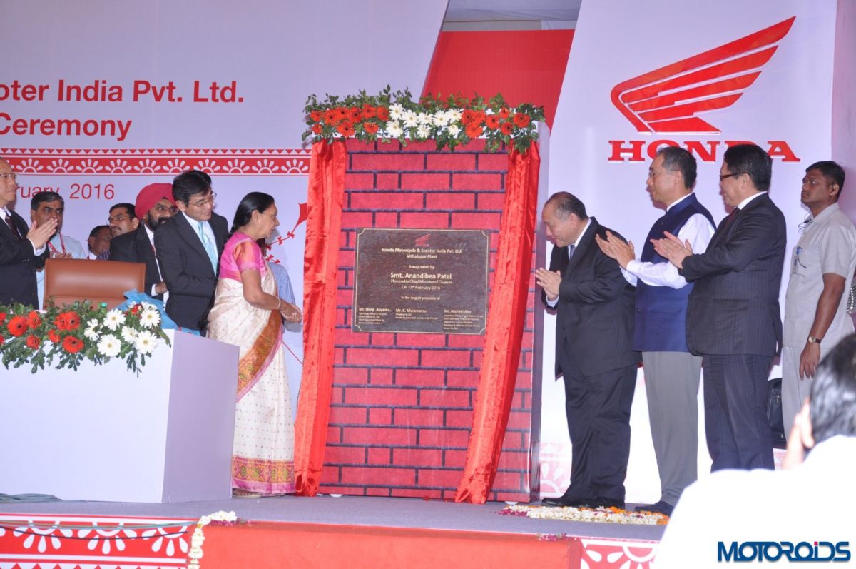 Honda Motorcycle Scooter India Gujarat factory inauguration