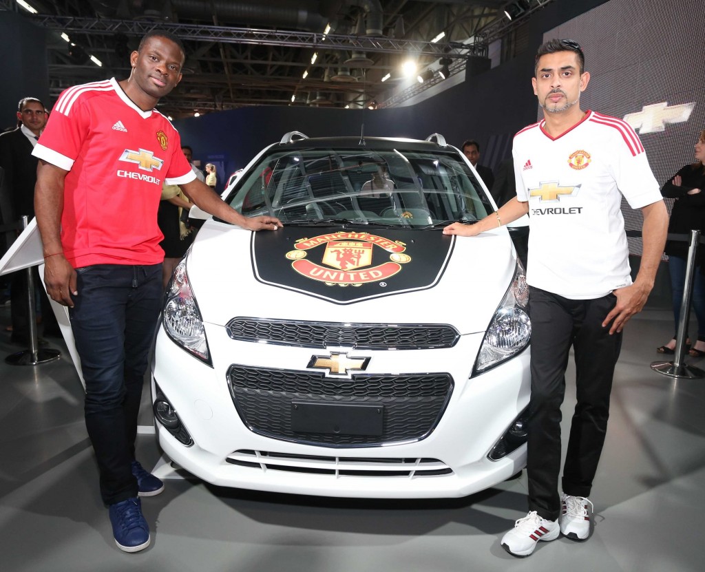 Louis Saha, Manchester United Legend, with Jack Uppal, VP, Marketing and Customer Experience, GM India