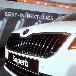 New Skoda Superb white